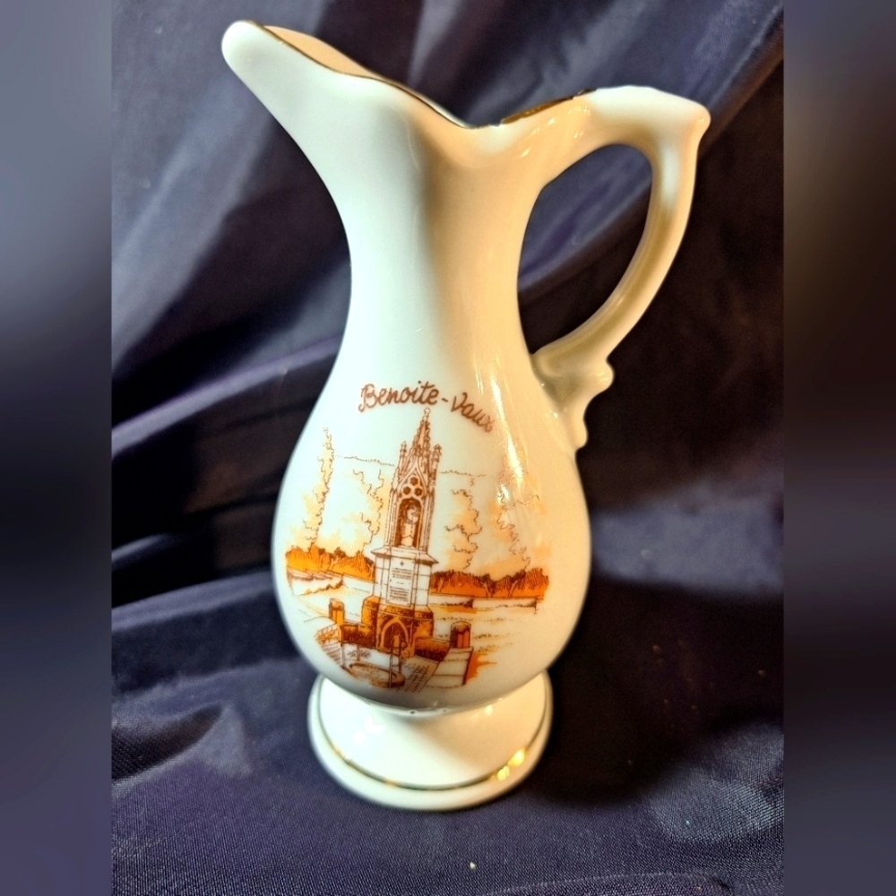 Vintage porcelain French porcelain pitcher